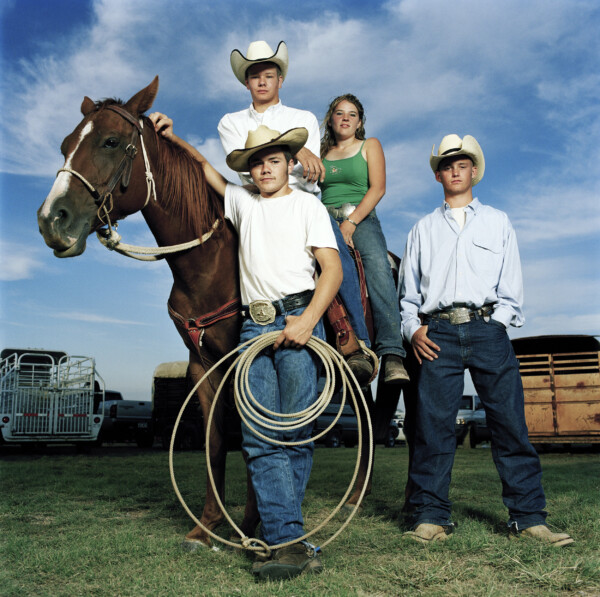 Robert Rhodes, Dylan Bigbie, Alicia Bater and Lance Robertson,
At the rodeo, Henrietta, Texas