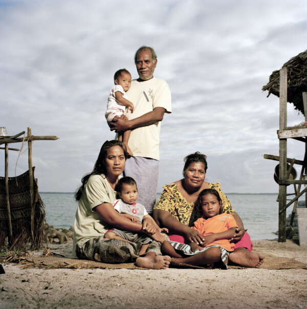 Karotu Tekita, Akatitia, Retio Tataua, Tiotio, Tokanikai Karolu and Buetta,
Family living in a sinking village,
Tobikeinano, South Tarawa, Kiribati