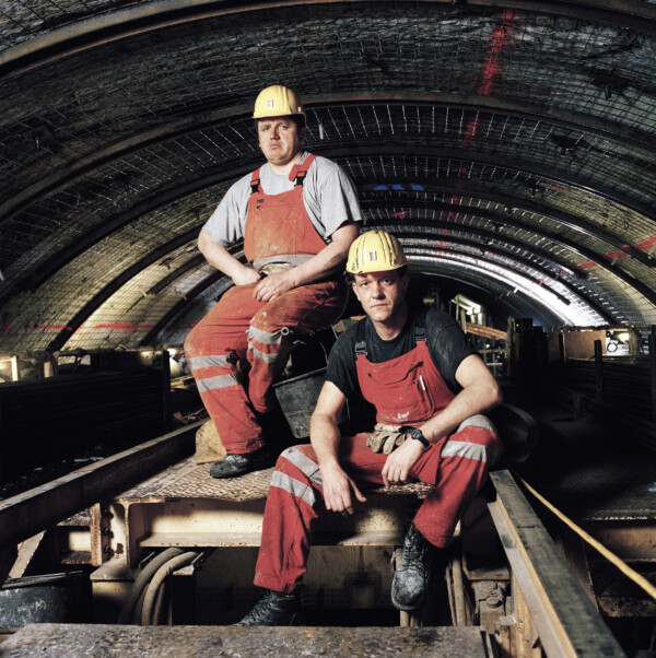 Hans Galtschnig and Dietmar Thaler,
Miners,
Gotthard Base tunnel, Amsteg, Uri