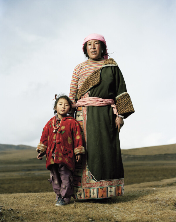 Pagmo with Rinmogya,
Tibetan nomads,
Qusina, Qinghai