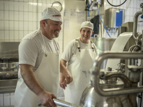 Bernhard and Marlies Meier, Emmentaler cheese makers in Hüpfboden, Emmental